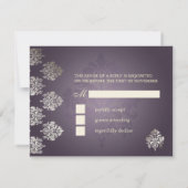 PixDezine Damask6 RSVP vereist 5x7 uitnodigingen (Achterkant)