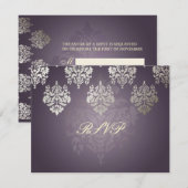PixDezine Damask6 RSVP vereist 5x7 uitnodigingen (Voorkant / Achterkant)