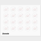 PixDezine Dazzled Faux Roos Gold/liefde Ronde Sticker (Vel)