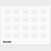 PixDezine Dazzled Faux Roos Gold/liefde Ronde Sticker (Vel)