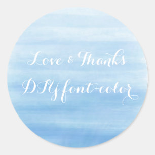 PixDezine digitale waterverf/placid blue Ronde Sticker