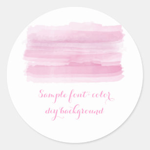 PixDezine digitale waterverf/roze Ronde Sticker