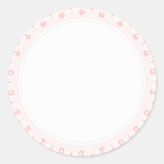 PixDezine DIY monogram+DIY kleur/antiek rollen Ronde Sticker (Voorkant)