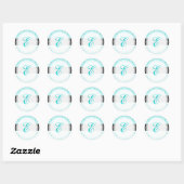 PixDezine doilie/DIY monogram+DIY color+font Ronde Sticker (Vel)