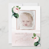 PixDezine Doop+1e B'day Waterverf Blush Rozen Kaart (Voorkant)