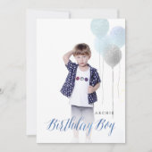 PixDezine ELKE LEEFTIJD, Verjaardag Jongen Ballonn Kaart (Voorkant)