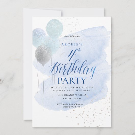 PixDezine ELKE LEEFTIJD, Verjaardag Jongen Ballonn Kaart (Achterkant)