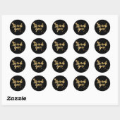 PixDezine faux gold/dank u/diy achtergrond Ronde Sticker (Vel)