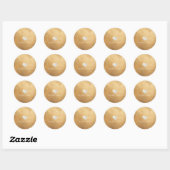 PixDezine faux zilveren hart/gouden achtergrond Ronde Sticker (Vel)