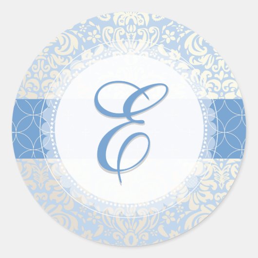 PixDezine fidora damast/doe-het-zelf kleuren/placi Ronde Sticker (Voorkant)