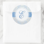 PixDezine fidora damast/doe-het-zelf kleuren/placi Ronde Sticker (Tas)