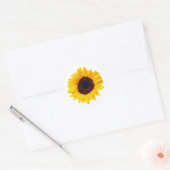PixDezine Gele Zonnebloem Envelop Sealer Ronde Sticker (Envelop)