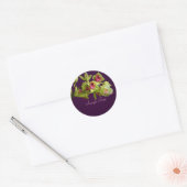 PixDezine groene cymgidium orchidee/DIY achtergron Ronde Sticker (Envelop)