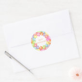 PixDezine hibiscus lei/DIY achtergrondkleur Ronde Sticker (Envelop)