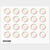 PixDezine hibiscus lei/DIY achtergrondkleur Ronde Sticker (Vel)