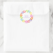 PixDezine hibiscus lei/DIY achtergrondkleur Ronde Sticker (Tas)