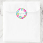 PixDezine hibiscus lei/DIY achtergrondkleur Ronde Sticker (Tas)