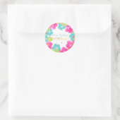 PixDezine hibiscus lei/DIY achtergrondkleur Ronde Sticker (Tas)