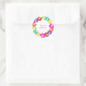 PixDezine hibiscus lei/DIY achtergrondkleur Ronde Sticker (Tas)