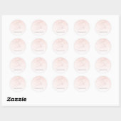 PixDezine Iridescent Blush Pink Save Our Date Ronde Sticker (Vel)