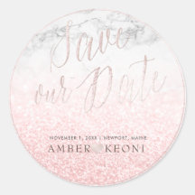 PixDezine Iridescent Blush Pink Save Our Date