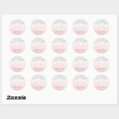 PixDezine Iridescent Blush Roze Liefde + Bedankt Ronde Sticker (Vel)