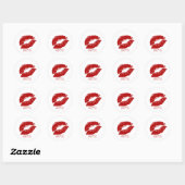 PixDezine kus/rode lippen Ronde Sticker (Vel)