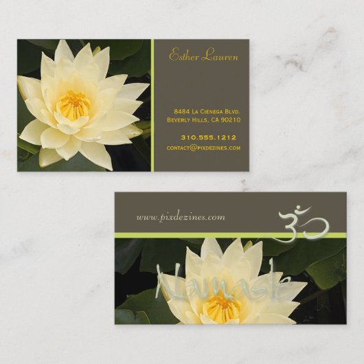 PixDezine lotus flower/om/yoga/genezers/DIY-kleure Visitekaartje (Voorkant / Achterkant)