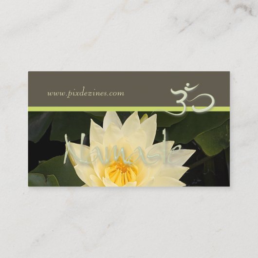 PixDezine lotus flower/om/yoga/genezers/DIY-kleure Visitekaartje (Achterkant)