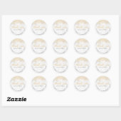 PixDezine Marble/Faux Gold Confetti Hartelijk dank Ronde Sticker (Vel)