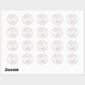 PixDezine Marble Save the Date/Faux Roos Gold Ronde Sticker (Vel)