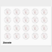 PixDezine Marble Save the Date/Faux Roos Gold Ronde Sticker (Vel)