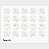 PixDezine Marmer/Faux Gold Love+Bedankt Ronde Sticker (Vel)