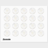 PixDezine Marmer Faux Gouden Hart Ronde Sticker (Vel)