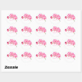 PixDezine maui roze orchidee Ronde Sticker (Vel)