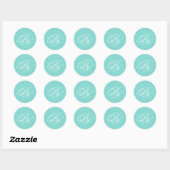PixDezine monogram B, doe-het-zelf achtergrondkleu Ronde Sticker (Vel)
