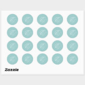 PixDezine monogram E, doe-het-zelf achtergrondkleu Ronde Sticker (Vel)