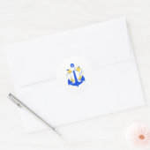 PixDezine nautisch/anker/redder/ Ronde Sticker (Envelop)