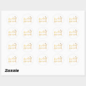 PixDezine oogverblindend faux goud/bruids brunch Ronde Sticker (Vel)