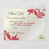 PixDezine Pearl Damask Dank u briefkaarten (Achterkant)