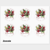 PixDezine PROTEA BOUQUET/MASALA ROOD/DIY EVENEMENT Ronde Sticker (Vel)