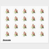 PixDezine  redoute roos Ronde Sticker (Vel)