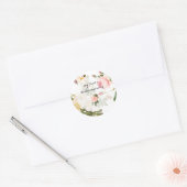 PixDezine  roos/pioenen/redoute Ronde Sticker (Envelop)