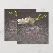 PixDezine Roze Orchid/vrijgezellenfeest Kaart (Voorkant / Achterkant)