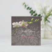 PixDezine Roze Orchid/vrijgezellenfeest Kaart (Staand voorkant)