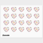 PixDezine roze plumeria / DIY achtergrond kleur Hart Sticker (Vel)