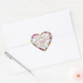 PixDezine roze plumeria / DIY achtergrond kleur Hart Sticker (Envelop)