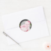 PixDezine roze  roos + krijtbord Ronde Sticker (Envelop)