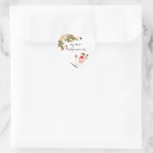 PixDezine  roze rozen/redoute Hart Sticker (Tas)