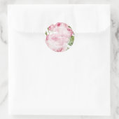 PixDezine roze rozen Ronde Sticker (Tas)